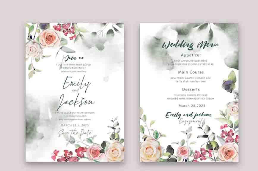 M Plus Wedding Card